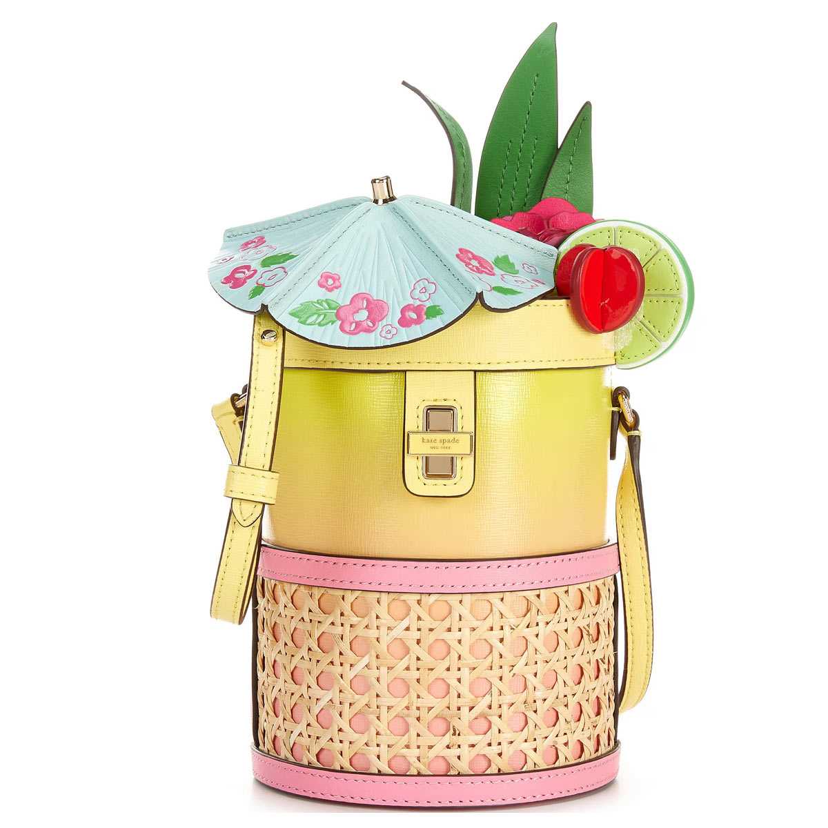 ケイト・スペード かごバック ショルダー 籠バック かわいい ブランド バケツバック 傘花ライム kate spade